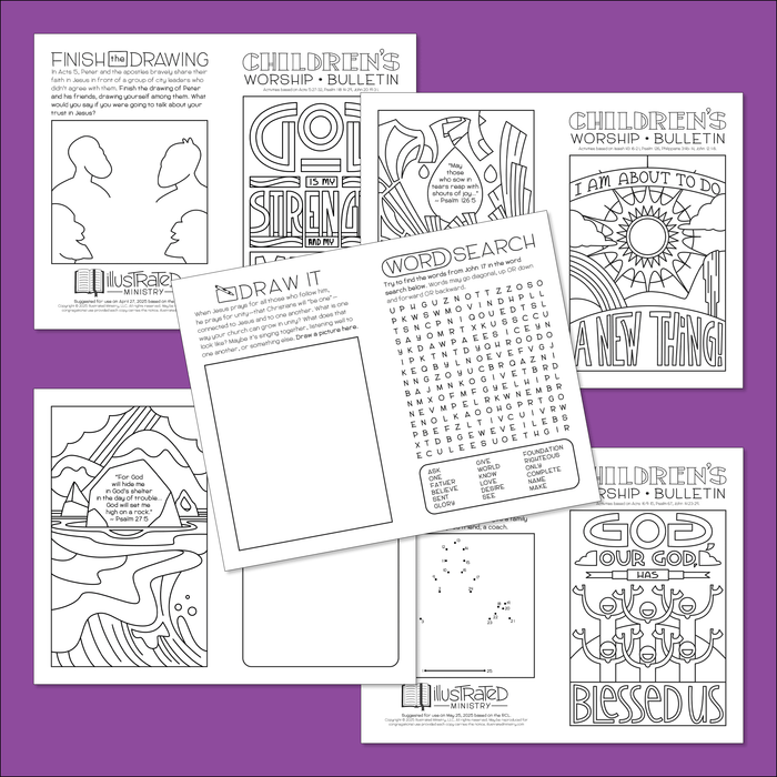 Illustrated Worship Children's Bulletins: Spring 2025