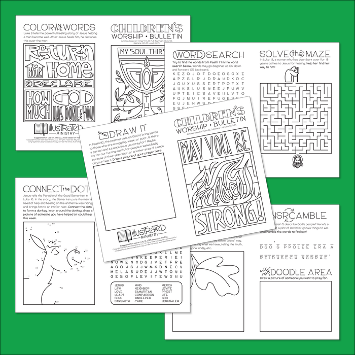 Illustrated Worship Children's Bulletins: Summer 2025