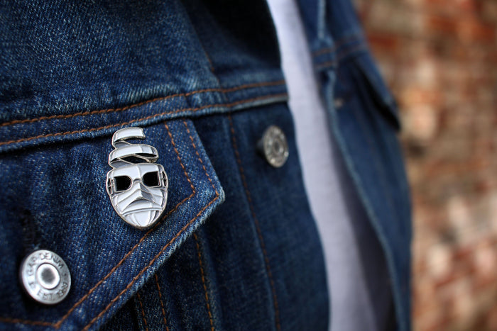 Invisible Man Enamel Pin (Monochrome)