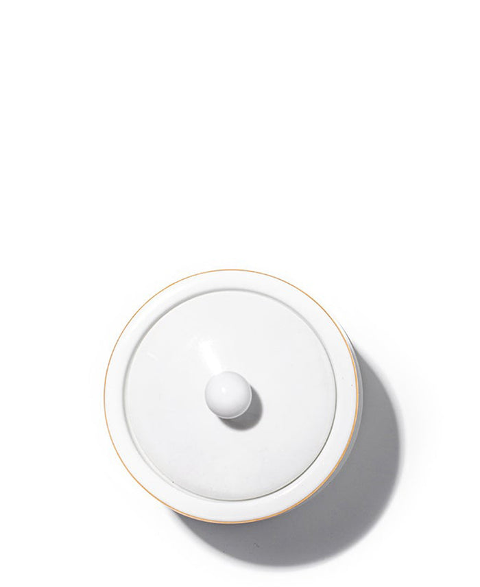 Jenna Clifford 250ml Gold Rimmed Sugar Pot - White