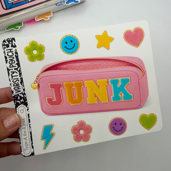 Junk Varsity Pouch Jumbo Journaling Sticker Pocket