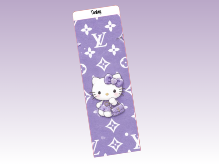 Kitty L Purple Today | Binder Bookmark | A5 Rings