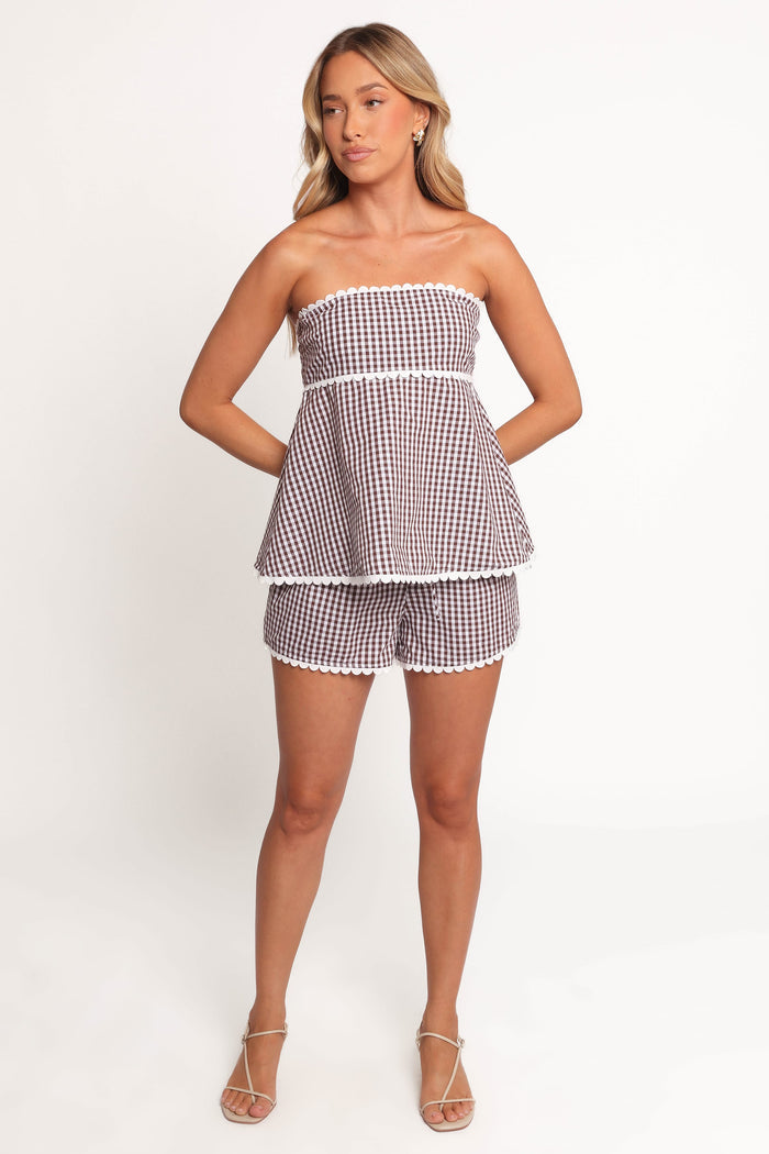 Petal and Pup USA SETS Kyle Two Piece Set - Chocolate Gingham