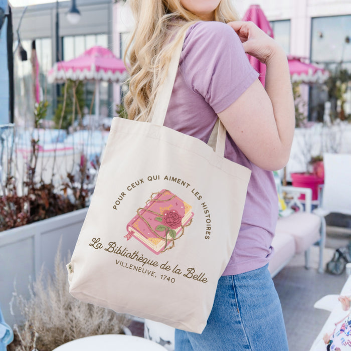 La Bibliotheque de la Belle Organic Cotton Twill Tote Bag