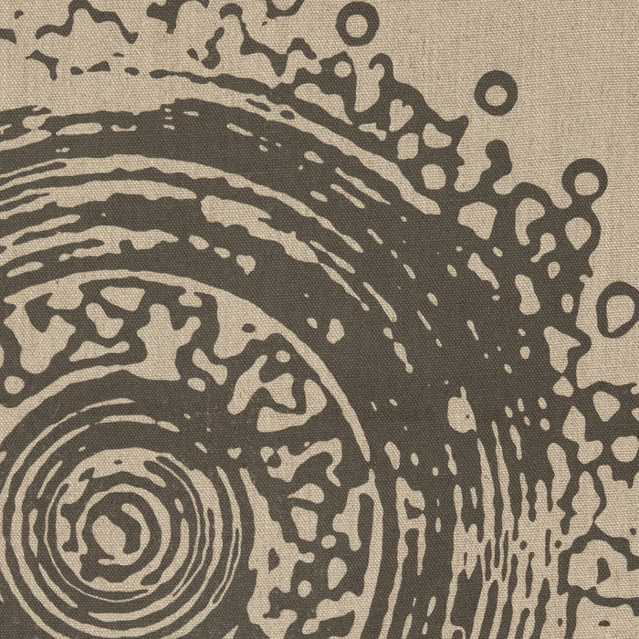 Heath House Industries Linen Screen Print Grey Detail