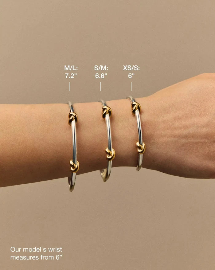 Lucy Williams Knot Hinged Bangle | Mixed Metal Bracelets Missoma