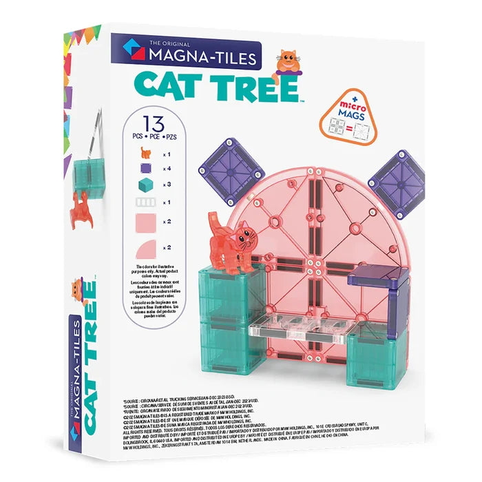 Magna-Tiles Cat Tree - 13 Piece Magnet Block Building Set