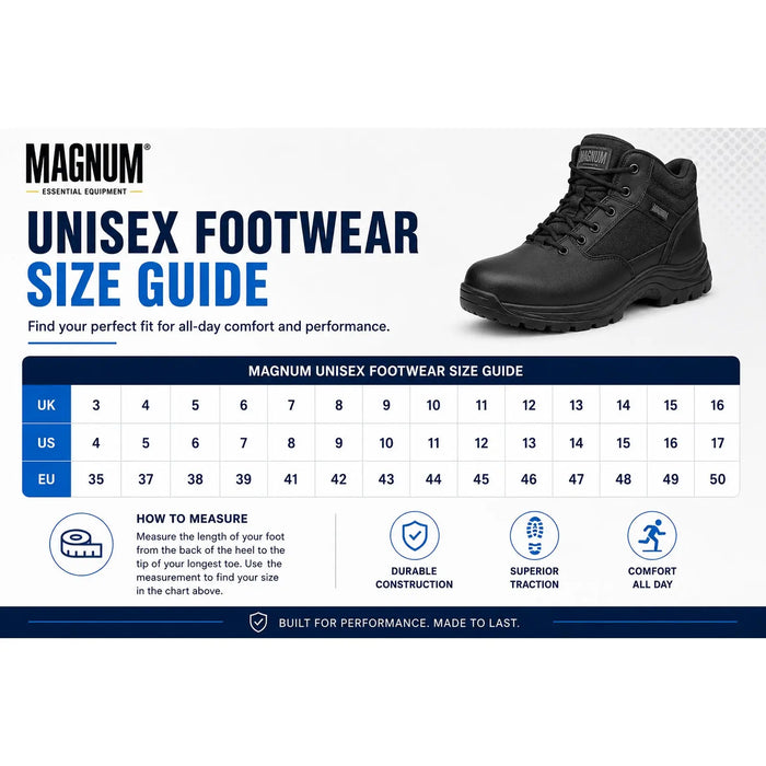 Magnum Unisex Footwear Size Guide