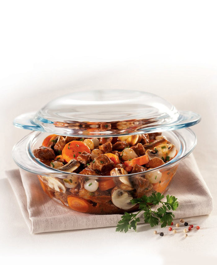 Marinex Large Round Casserole 2.8LT - Clear