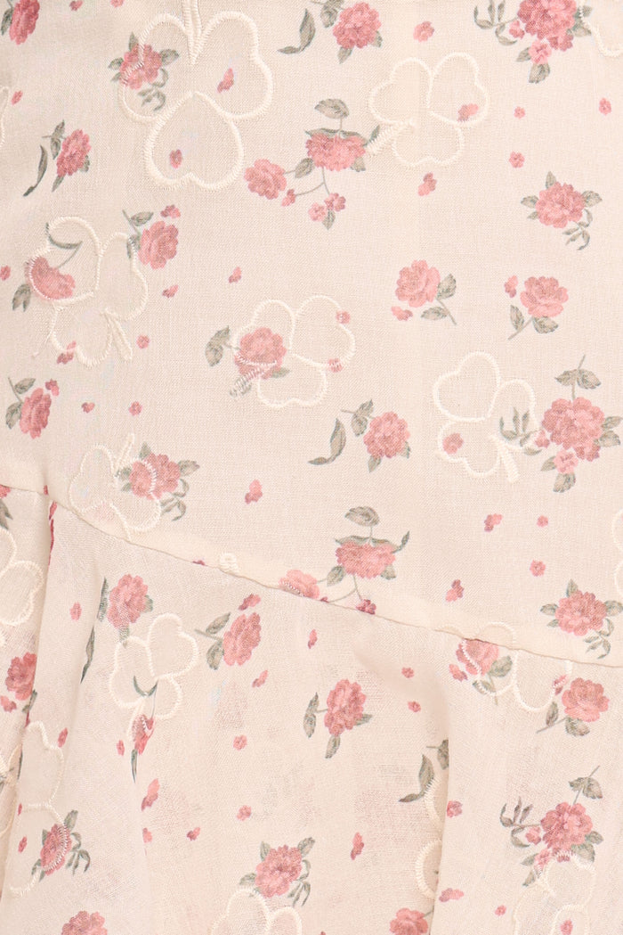 Petal and Pup USA PLAYSUITS Maris Romper - Ivory Pink Rose