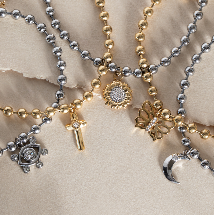 Moon Ball Chain Bracelet