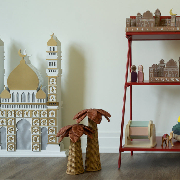 Niyyah Wicker Palm Tree Set (2-Piece: 14" + 10") - Days of Eid