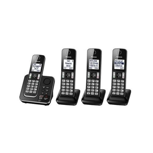 PANASONIC 4-Handset DECT Cordless Phone with Answering Machine - Refurbished with Home Essentials warranty - KXTGD394