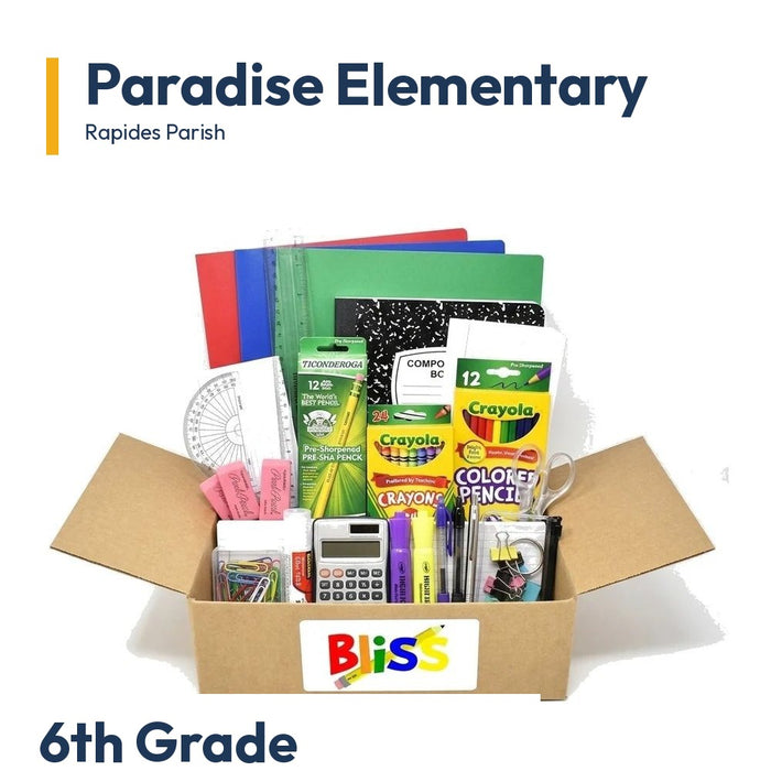 Paradise Elementary 6th Grade School Supply Kit