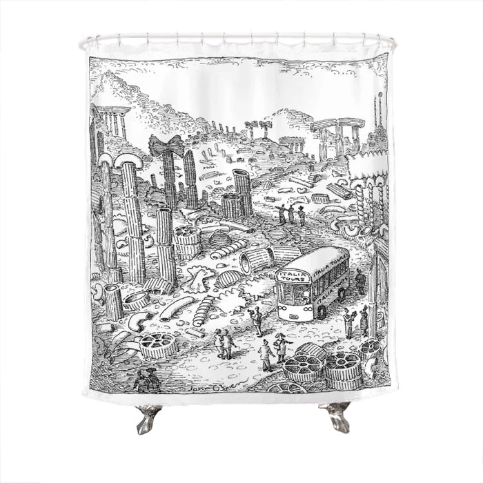 Pasta Ruins Shower Curtain