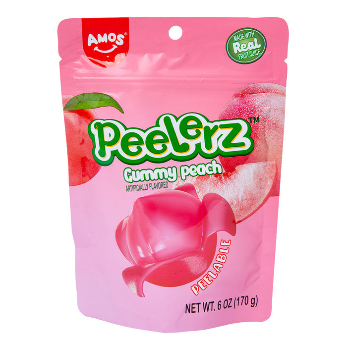 Peelerz Peach Gummy Candy Bag - 12 Count