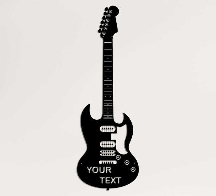 Personalized Guitar Metal Wall Art - Decor available at Dekadron for $169.90