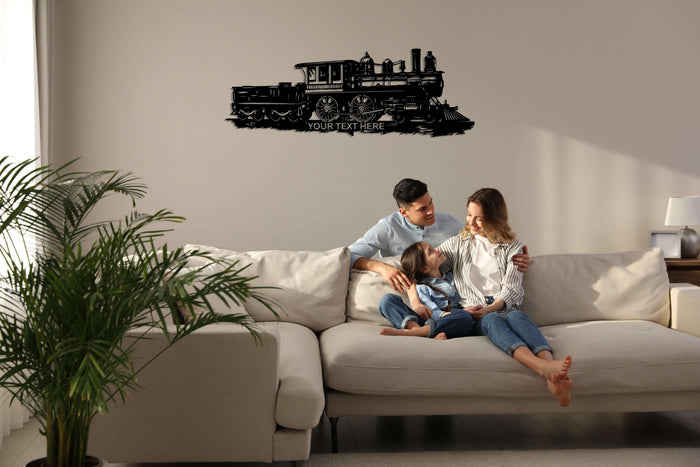 Personalized Train Metal Wall Art - Decor available at Dekadron for $89.90