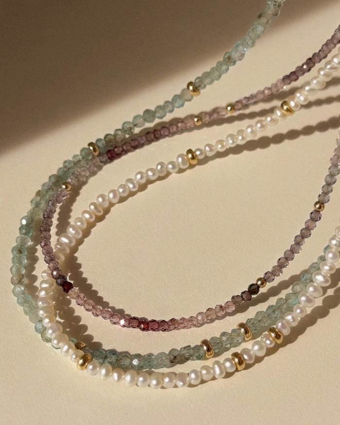 Petite Pearl Gemstone Necklace