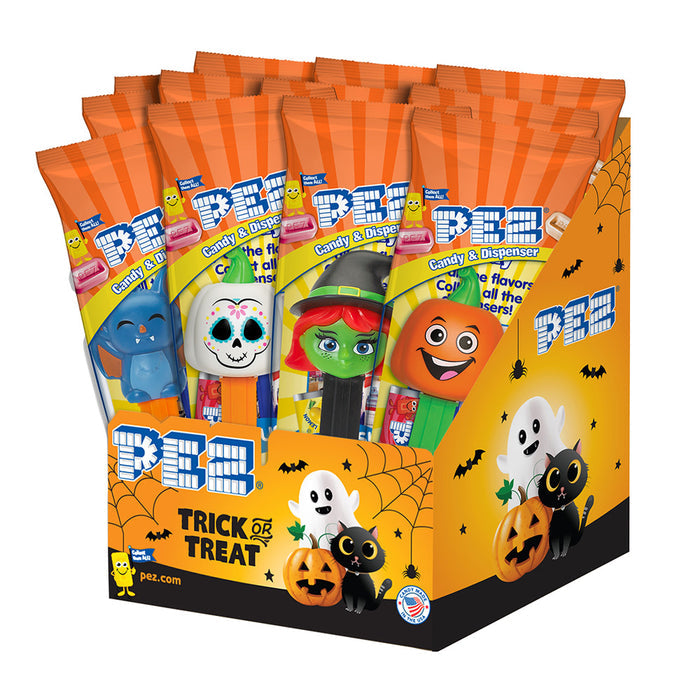 PEZ Halloween Assortment Candy Dispensers - 12 Count