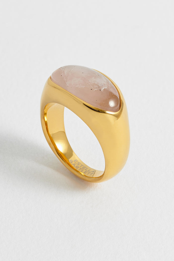 Pink Cabochon Gemstone Ring