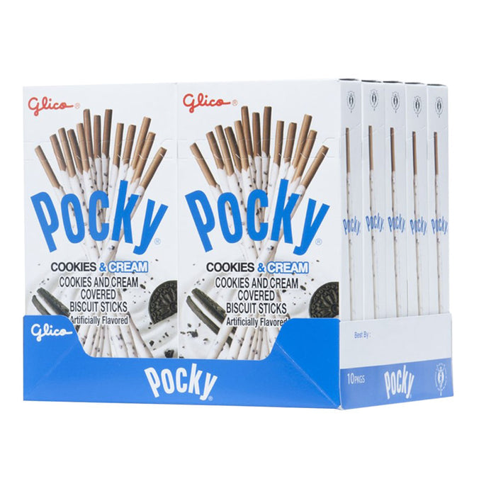 Pocky Cookies 'N Cream Cookie Sticks Box - 20 Count