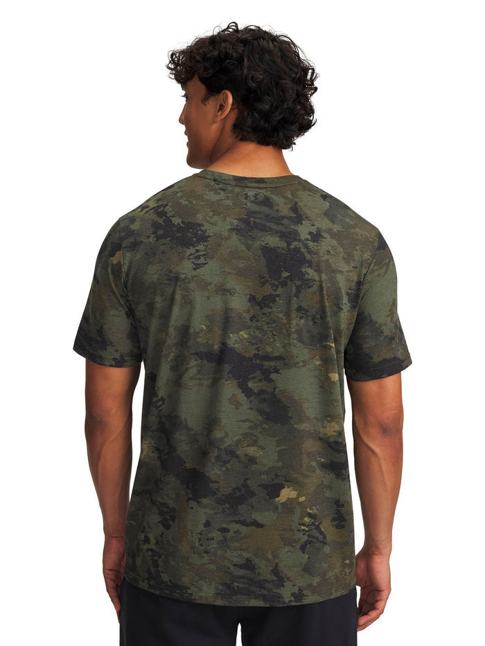 Polera manga corta de entrenamiento para hombre Project Rock verde Under Armour