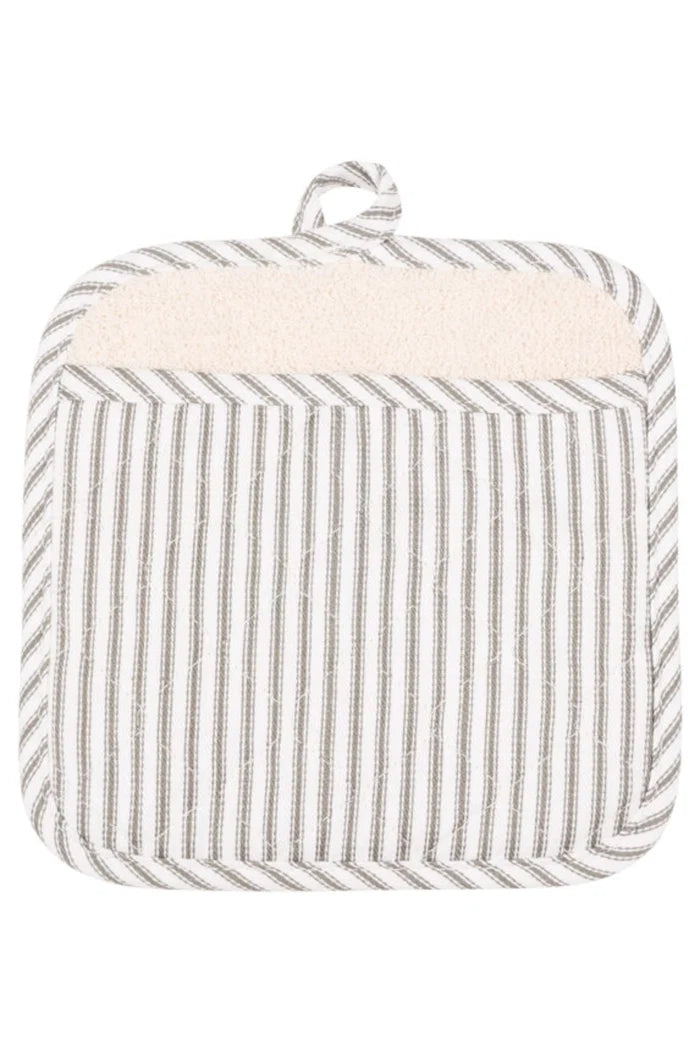Pot Holder - Terry Lined, Pewter