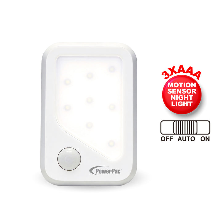 PowerPac LED Night Light with Motion Sensor Light, bathroom & living room Energy saving lighting lamp (MC24)