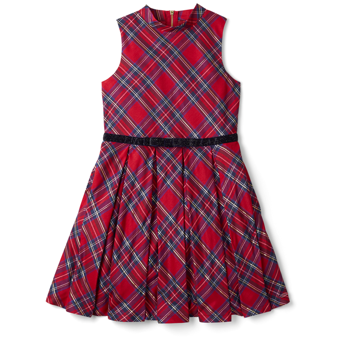 Pretty Plaid Christmas Dress for Girls
