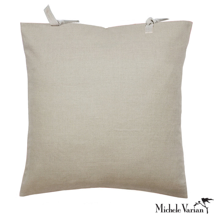Printed Velvet Pillow Tapestry Beige 26x26
