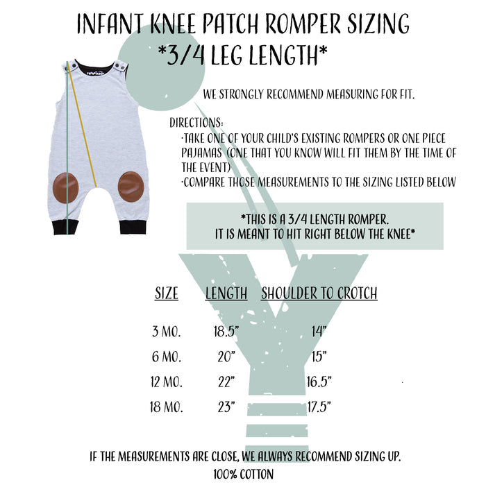 "Rookie of the Year" First Birthday Romper with Knee Patches