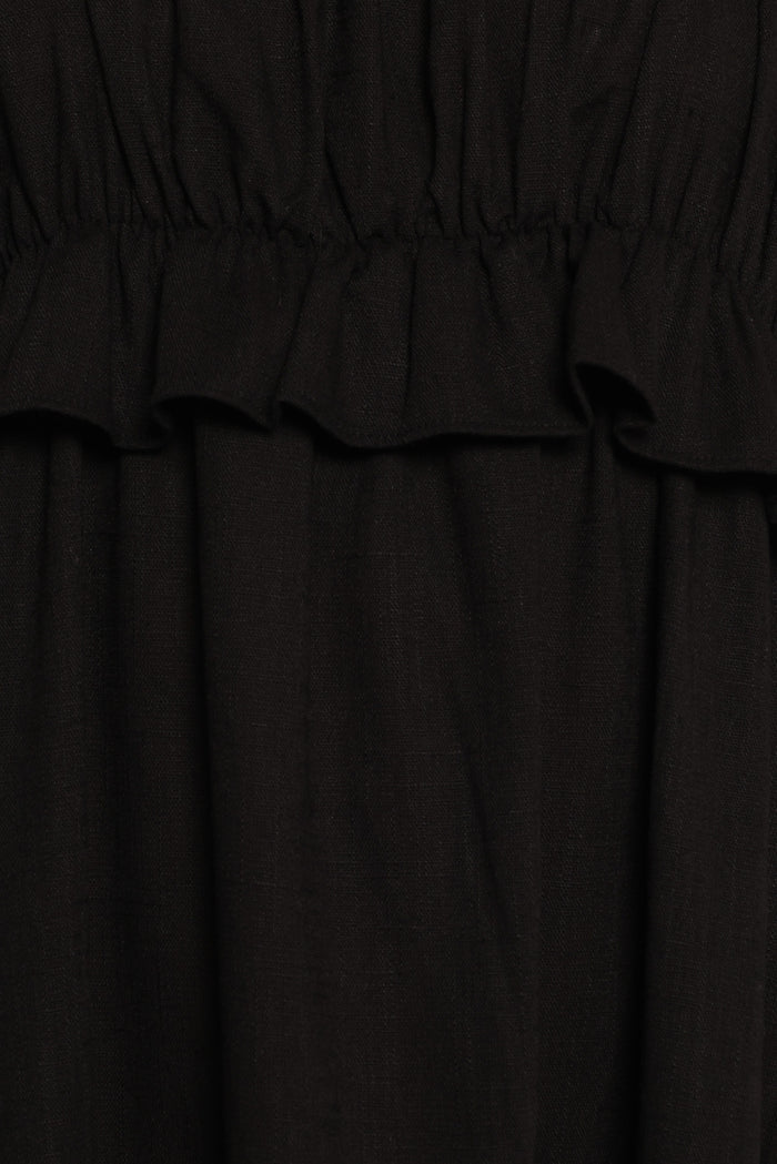 Petal and Pup USA DRESSES Ross Frill Strap Maxi Dress - Black
