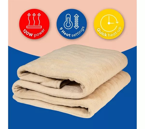 Russell Hobbs Heated Throw 130cm x 180cm - Beige | RHHT1004BG