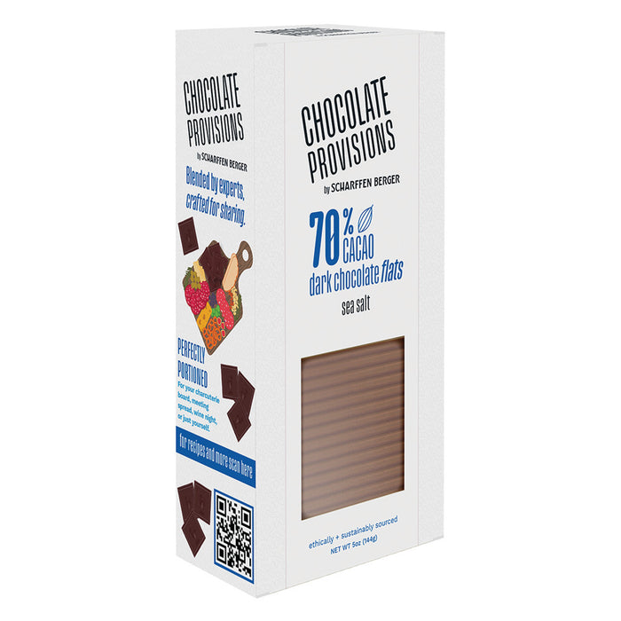 Scharffen Berger 70% Dark Chocolate and Sea Salt Flats Candy - 8 Count
