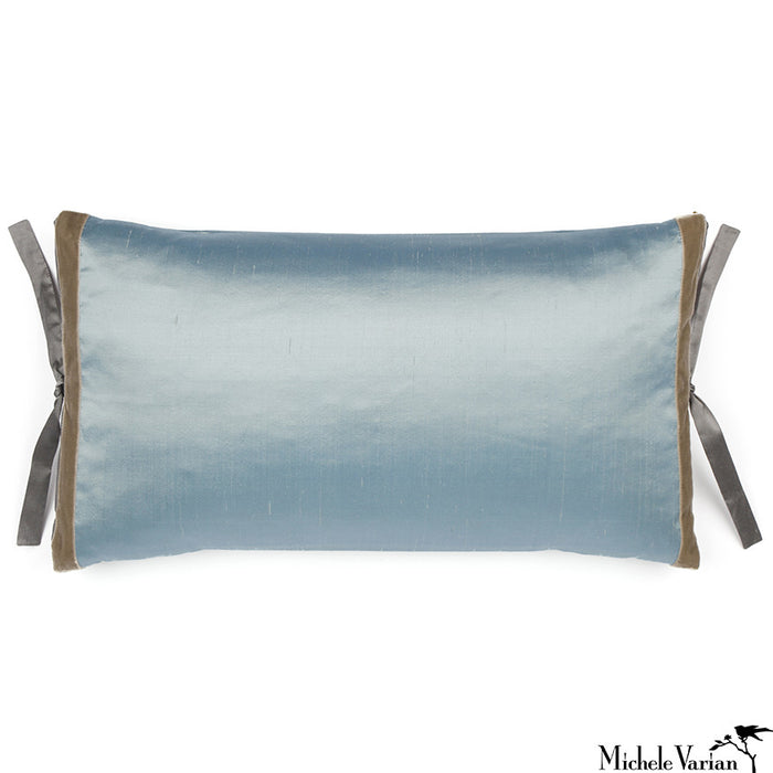 Silk Dupioni Pillow Sapphire 12x22