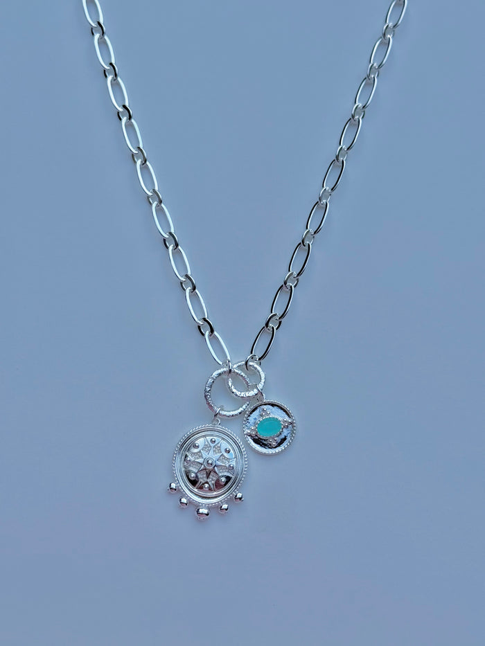 Silver Aqua Drift Necklace