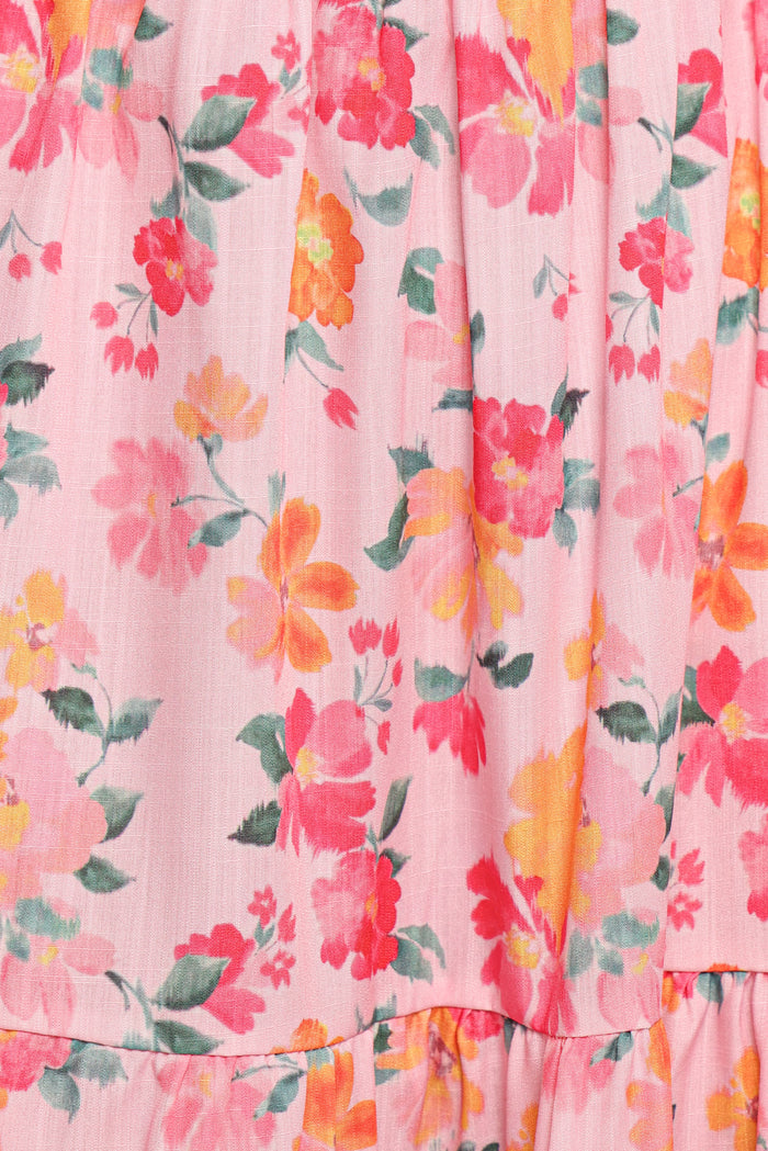 Petal and Pup USA DRESSES Soliel Midi Dress - Pink Floral