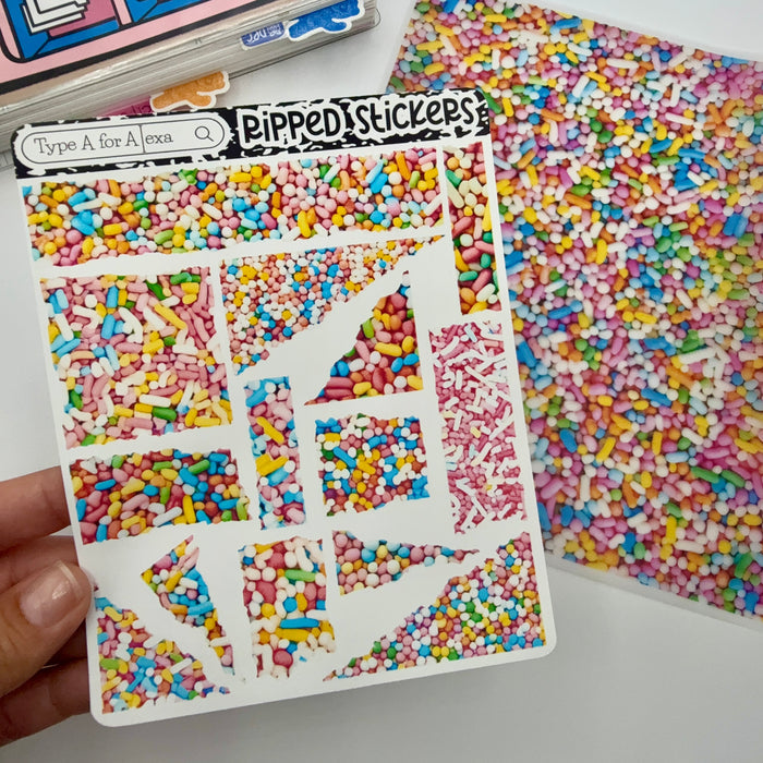Sprinkles Torn Paper Sticker Sheet