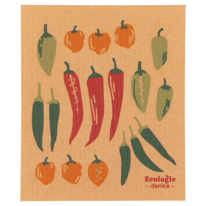 Swedish Dish Cloth - Chili Peppers