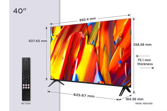 TCL 40" QLED Full HD Android Smart TV | 40V5C