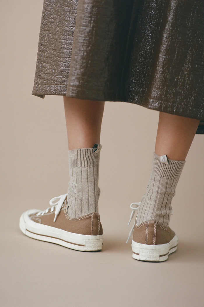 The Cashmere Sock in Oatmeal
