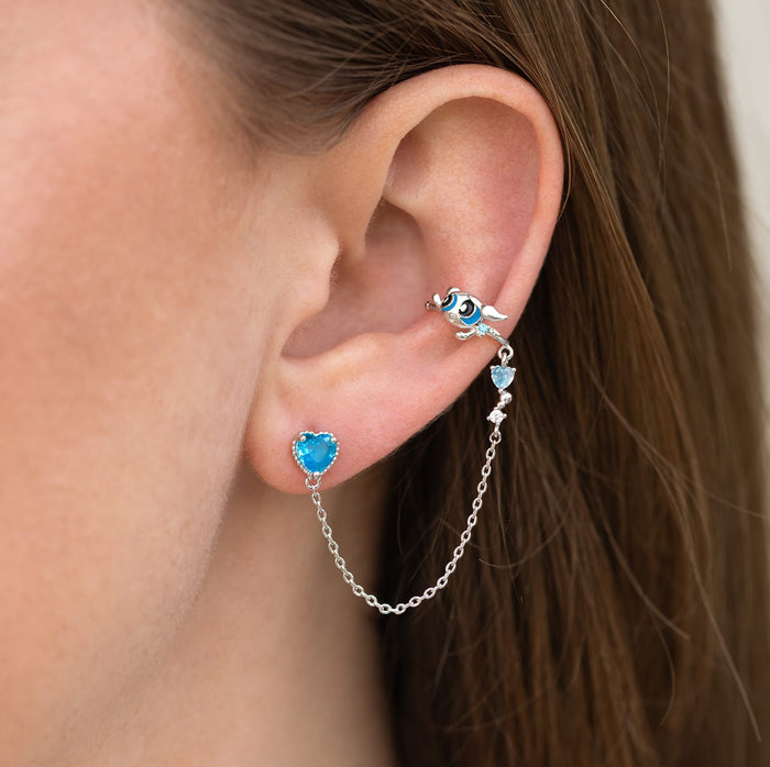 The Powerpuff Girls Bubbles Stud + Ear Cuff