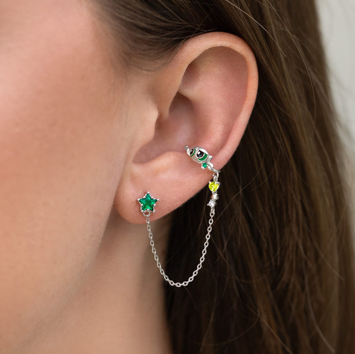 The Powerpuff Girls Buttercup Stud + Ear Cuff