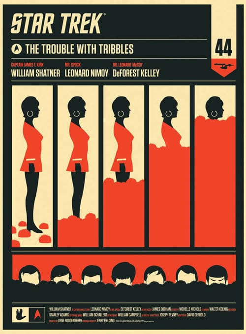 The Trouble With Tribbles Uhura Olly Moss poster
