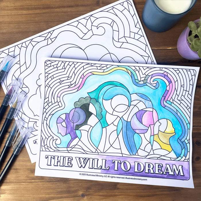 The Will to Dream Coloring Page & Poster