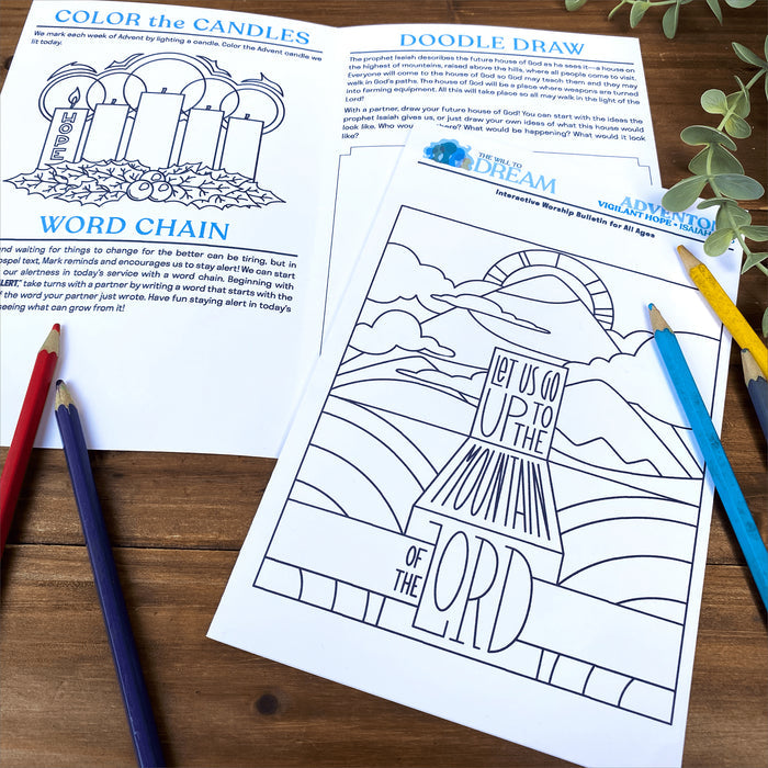 The Will to Dream Interactive Worship Bulletins