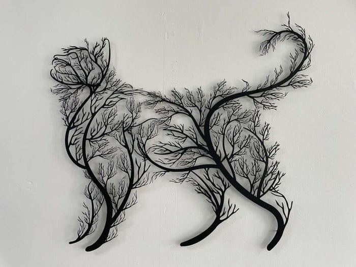 Tree Cat Metal Wall Art - Decor available at Dekadron for $239.90