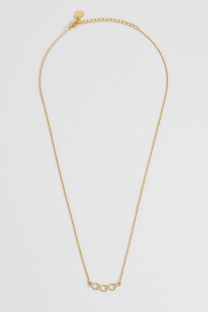 Triple Disc CZ Necklace
