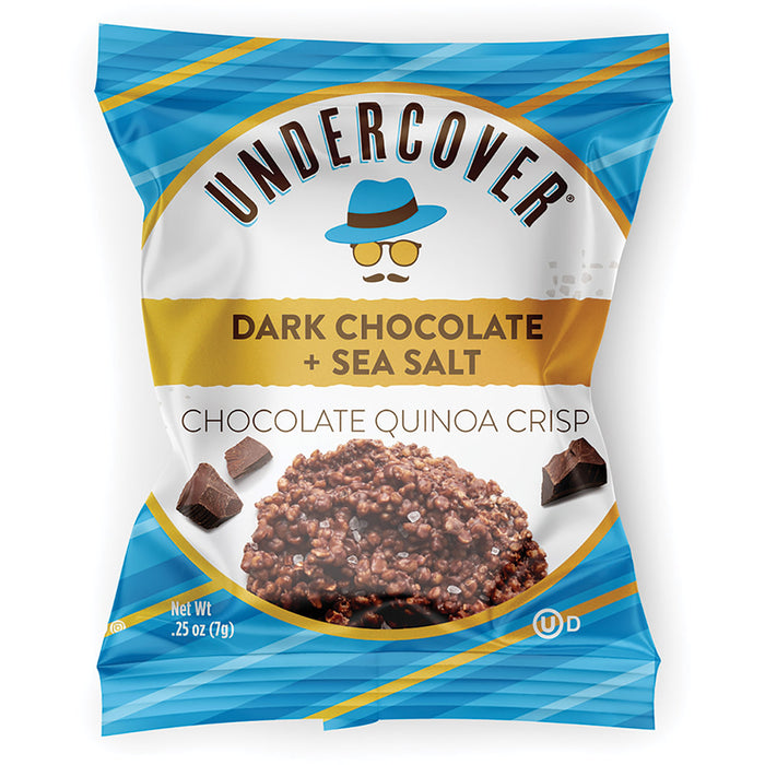 Undercover Dark Chocolate and Sea Salt Mini Quinoa Crisps Snack - 125 Count Mini Bags